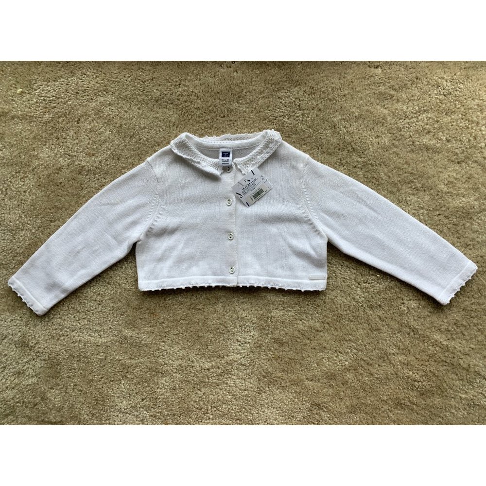 NWT Janie and Jack White Cardigan Sweater